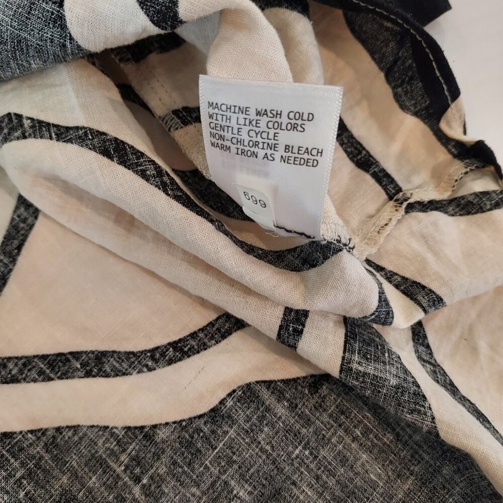 Rachel Zoe Linen Blend 3/4 Sleeve Button Down Floral Blouse Size 2X NWOT - Picture 8 of 10